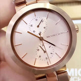 Michael Kors Garner Quartz Rose Gold Dial Rose Gold Steel Strap Watch For Women - MK6409 Authentic Buy Shop Now