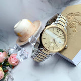 Burberry The Classic Gold Dial Two Tone Steel Strap Watch for Men - BU10011 Authentic Buy Shop Now