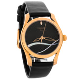 Tissot T Wave Black Dial Black Leather Strap Watch For Women - T112.210.36.051.00 Authentic Buy Shop Now