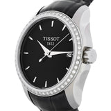 Tissot T Trend Couturier Diamonds Black Dial Black Leather Strap Watch for Women - T035.210.66.051.00 Authentic Buy Shop Now