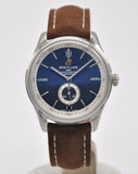 Breitling Premier Automatic 40mm Blue Dial Brown Leather Strap Mens Watch - A37340351C1X2 Authentic Buy Shop Now