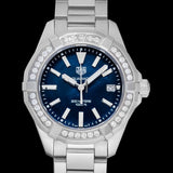 Tag Heuer Aquaracer Quartz Diamonds Blue Dial Silver Steel Strap Watch for Women - WAY131N.BA0748 Authentic Buy Shop Now