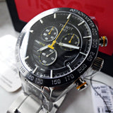 Tissot PRS 516 Chronograph Black Dial Silver Steel Strap Watch For Men - T100.417.11.051.00 Authentic Buy Shop Now