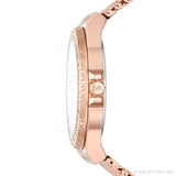 Michael Kors Lennox Three Hand Rose Gold Dial Rose Gold Mesh Strap Watch For Women - MK7336 Authentic Buy Shop Now