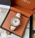 Coach Madison White Dial White Leather Strap Watch for Women - 14502401 Authentic Buy Shop Now