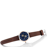 Tommy Hilfiger Spencer Blue Dial Brown Leather Strap Watch for Men - 1791642 Authentic Buy Shop Now