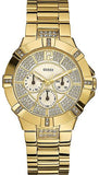 Guess Vista Diamonds Gold Dial Gold Steel Strap Watch for Women - W13573L1 Authentic Buy Shop Now