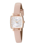 Tissot T Lady Lovely Square White Dial Pink Leather Strap Watch For Women - T058.109.36.031.00 Authentic Buy Shop Now