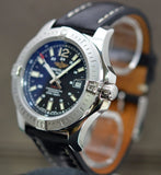 Breitling Colt Automatic 44mm Black Dial Leather Strap Mens Watch - A1738811/BD44/435X Authentic Buy Shop Now