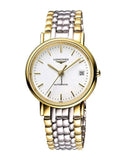 Longines Presence 38.5mm Automatic White Dial Two Tone Steel Strap Watch for Men - L4.921.2.12.7 Authentic Buy Shop Now