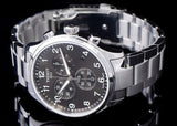 Tissot T Classic Chrono XL Black Dial Silver Steel Strap Watch For Men - T116.617.11.057.01 Authentic Buy Shop Now