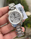 Michael Kors Bradshaw Chronograph Silver Dial Silver Steel Strap Watch for Women - MK6174 Authentic Buy Shop Now