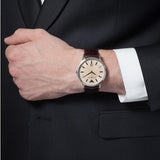 Emporio Armani Classic Quartz Brown Dial Brown Leather Strap Watch For Men - AR2427 Authentic Buy Shop Now
