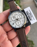 Hugo Boss Spirit White Dial Brown Nylon Strap Watch for Men - 1513690 Authentic Buy Shop Now