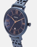 Fossil Jacqueline Blue Dial Blue Steel Strap Watch for Women - ES4094 Authentic Buy Shop Now