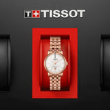 Tissot T Classic Carson Premium White Dial Rose Gold Steel Strap Watch for Women - T122.207.33.031.00 Authentic Buy Shop Now