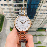Tissot Chemin Des Tourelles Powermatic 80 Helvetic Price Lady Silver Dial Two Tone Steel Strap Watch For Women - T099.207.22.118.01 Authentic Buy Shop Now