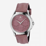 Gucci G Timeless Quartz Candy Pink Dial Pink Leather Strap Watch For Women - YA1264030 Authentic Buy Shop Now