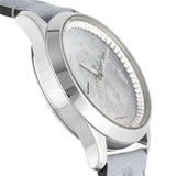 Gucci G Timeless Automatic Mother of Pearl Dial Blue Leather Strap Watch For Women - YA1264113 Authentic Buy Shop Now