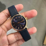 Marc Jacobs Baker Navy Blue Dial Blue Leather Strap Watch for Women - MBM1331 Authentic Buy Shop Now