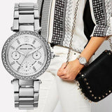 Michael Kors Parker Silver Dial Silver Steel Strap Watch for Women - MK5615 Authentic Buy Shop Now