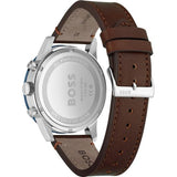 Hugo Boss Allure Blue Dial Brown Leather Strap Watch for Men - 1513921 Authentic Buy Shop Now