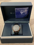 Maserati Legend Chronograph Black Dial Black Leather Strap Watch For Men - R8871638001 Authentic Buy Shop Now