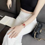 Versace V-Motif Red Dial Red Leather Strap Watch for Women - VERE00418 Authentic Buy Shop Now