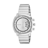 Gucci Grip Collection Quartz Silver Dial Silver Steel Strap Watch For Men - YA157302 Authentic Buy Shop Now