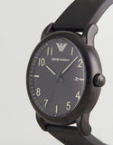 Emporio Armani Luigi Quartz Black Dial Black Silicon Strap Watch For Men - AR11071 Authentic Buy Shop Now