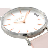 Coach Perry White Dial Pink Leather Strap Watch for Women - 14503128 Authentic Buy Shop Now