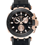 Tissot T Race Chronograph Black Dial Black Silicone Strap Watch For Men - T115.417.37.051.00 Authentic Buy Shop Now