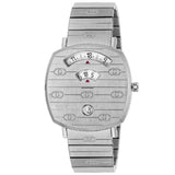 Gucci Grip Quartz Silver Dial Silver Steel Strap Watch For Women - YA157401 Authentic Buy Shop Now