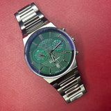 Salvatore Ferragamo Sapphire Chrono Green Dial Silver Steel Strap Watch for Men - SFME00421 Authentic Buy Shop Now