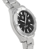 Tag Heuer Aquaracer Quartz Black Dial Silver Steel Strap Watch for Men - WAY1110.BA0928 Authentic Buy Shop Now