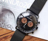 Emporio Armani Aviator Black Dial Black Mesh Bracelet Watch For Men - AR11142 Authentic Buy Shop Now