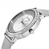 Guess Quartz Silver Dial Willow Stainless Steel Mesh Bracelet Watch For Women - W0836L2 Authentic Buy Shop Now