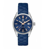 Tag Heuer Carrera Quartz Blue Dial Blue Calfskin Leather Strap Watch for Women - WAR1112.FC6391 Authentic Buy Shop Now