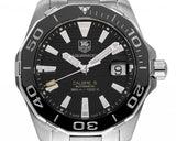 Tag Heuer Aquaracer Automatic Black Dial Silver Steel Strap Watch for Men - WAY211A.BA0928 Authentic Buy Shop Now
