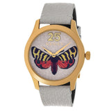 Gucci G Timeless Butterfly White Dial White Leather Strap Watch For Women - YA1264062 Authentic Buy Shop Now