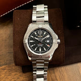 Breitling Colt Automatic 44mm Black Dial Stainless Steel Mens Watch - A1738811/BD44/173A Authentic Buy Shop Now