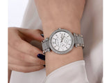 Michael Kors Parker Mother of Pearl Dial Diamonds Silver Steel Strap Watch for Women - MK5572 Authentic Buy Shop Now