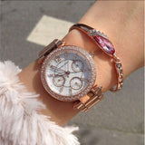 Michael Kors Parker White Dial Rose Gold Steel Strap Watch for Women - MK5616 Authentic Buy Shop Now
