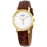 Tissot Everytime Desire Small White Dial Maroon Leather Strap Watch For Women - T109.210.36.031.00 Authentic Buy Shop Now