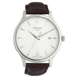 Tissot T Classic Tradition White Dial Brown Leather Strap Watch For Men - T063.610.16.037.00 Authentic Buy Shop Now