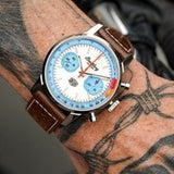 Breitling Top Time Deus Limited Edition White Dial Brown Leather Strap Watch for Men - A233112A1A1X1 Authentic Buy Shop Now