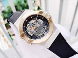 Maserati Potenza Automatic Skeleton Dial Black Leather Strap Watch For Men - R8821108011 Authentic Buy Shop Now