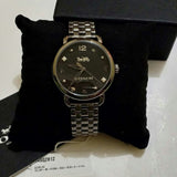 Coach Delancey Black Dial Black Steel Strap Watch For Women - 14502812 Authentic Buy Shop Now