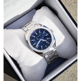 Gucci GG2570 Quartz Blue Dial Silver Steel Strap Watch For Men - YA142303 Authentic Buy Shop Now