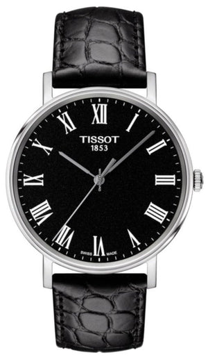 Tissot T Classic Dream Black Dial Black Leather Strap Watch for Men - T122.410.16.053.00 Authentic Buy Shop Now
